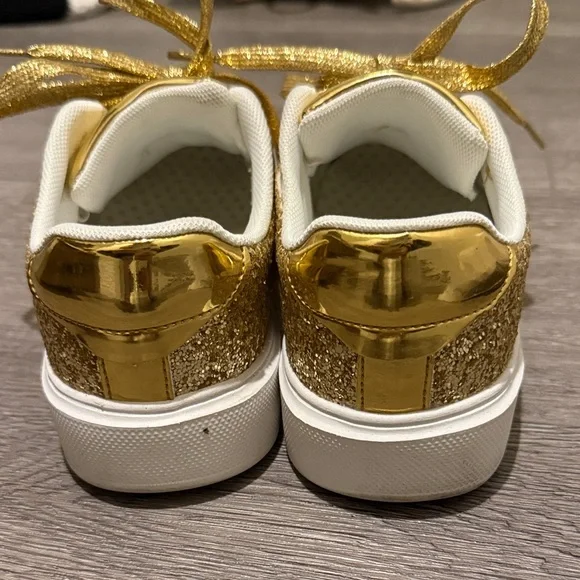 Gold Metallic Sneakers - Picture 3 of 5